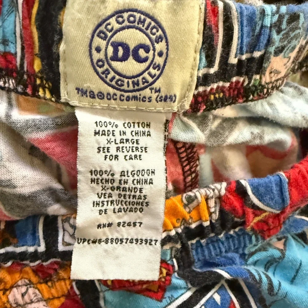 Vintage DC Comics Originals Justice League Pajama Pants Mens XL Comic Print